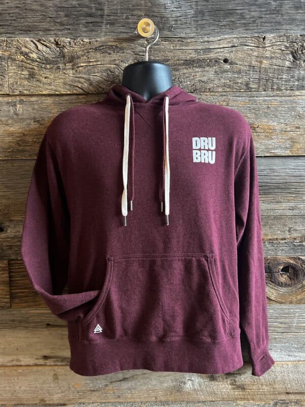 DRU BRU - Maroon Pullover Hoodie