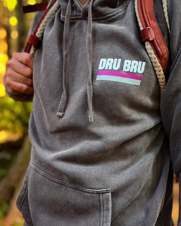DRU BRU x Spacecraft - Charcoal Hoodie - Image 2