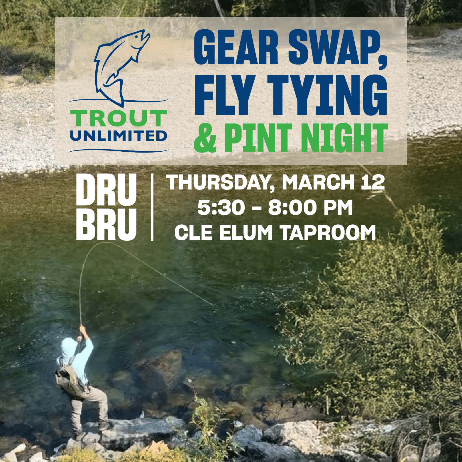 Gear Swap, Fly Tying & Pint Night for Trout Unlimited